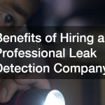 Benefits of Hiring a Professional Leak Detection Company